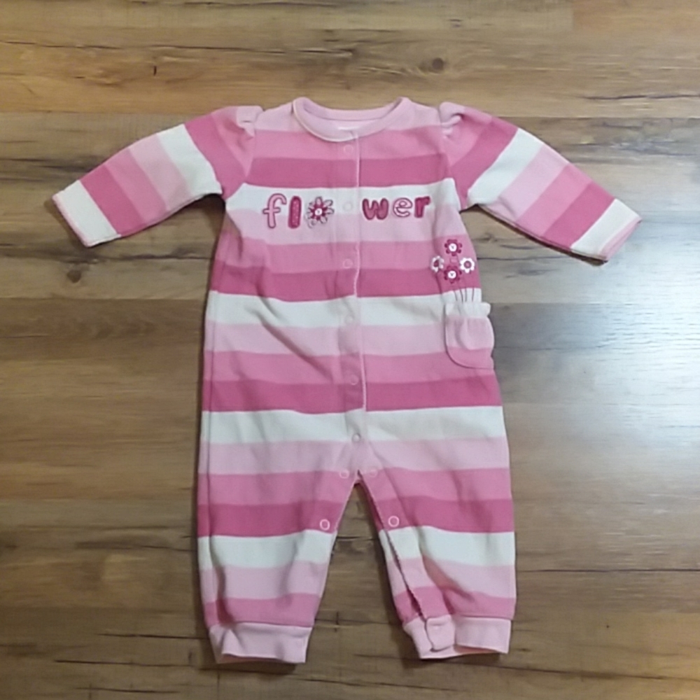 Carter's Girl's Coverall One Piece 9M Fleece Pink